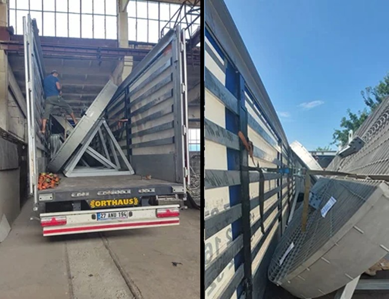 Металлоконструкции в полуприцепе - проект TransAsia Logistics